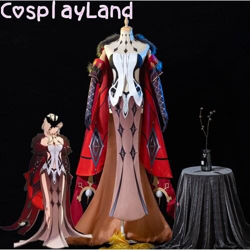 Game Genshin Impact Cosplay La Signora Costume Carnival Halloween Costumes Sexy Dress Women Outfit Full Set with Mask Props