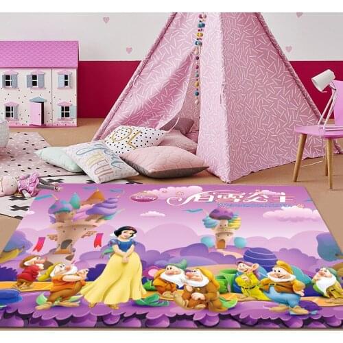Disney Snow White Floor Mat 3D Cartoon Mickey Minnie Mouse Winnie the Pooh Living Room Bedroom Bedside Games Mat Non-slip Mat