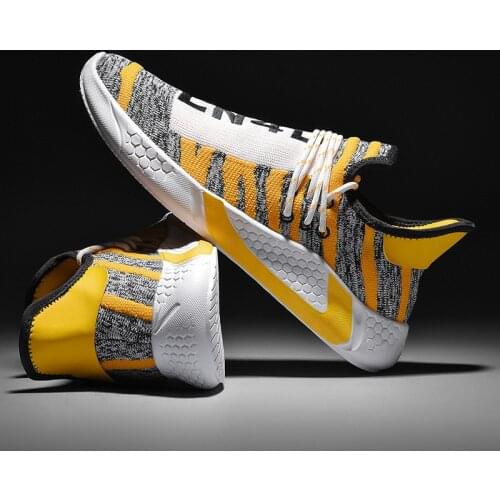 Men Sneakers New Breathable Lace Up Men Mesh Shoes Fashion Casual No-Slip Breathable And Ultra Light Mens Running Shoes