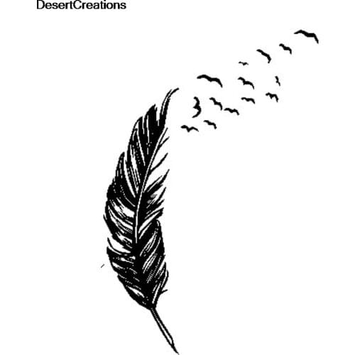 Birds Flying Feather Wall Stickers Home Bedroom Living Room Decal Stiker Art Decoration Vinyl Window Wall Sticker