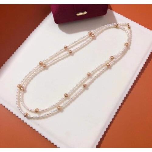 M712 Oval Around 4mm Nature Fresh Water White Pearls Pendants Necklaces for Women Fine Birthday Presents