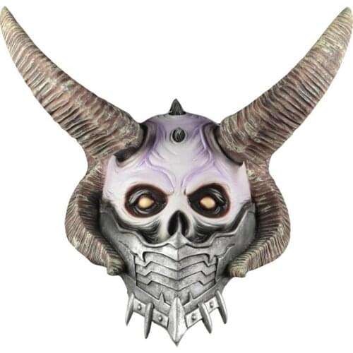 Game DOOM Eternal Marauder Mask Cosplay Latex Masks Masquerade Halloween Party Costume Props