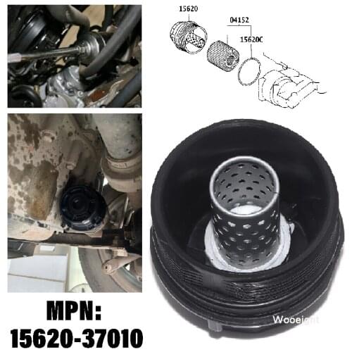 Wooeight Oil Filter Housing Cap Assembly 15620-37010 Fit For Toyota for Corolla Prius Matrix fit for Lexus CT200h