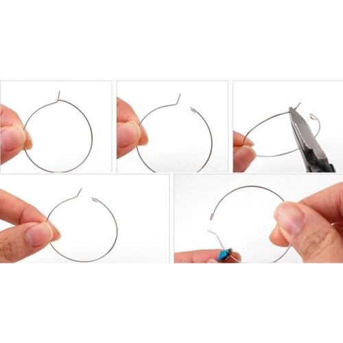 10pcs/lot Metal Closable Earring Hook Base Findings Ear Wire Circle Hoop Clasp Findings Ear Drops Womens Girl Diy Making Earwire