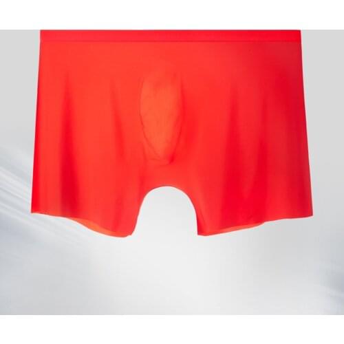 Mens Underwear Sexy Transparent Underwear Ultra-Thin Ice Silk Boxer Briefs Mens Boxer Ice Silk Briefs