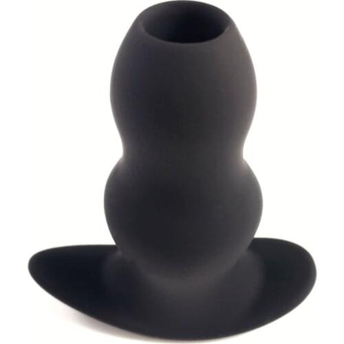 Small medium large for choose Soft silicone anal Butt Plug Prostate Massager douche Enema head Hollow Anus Sex Toys Women Men