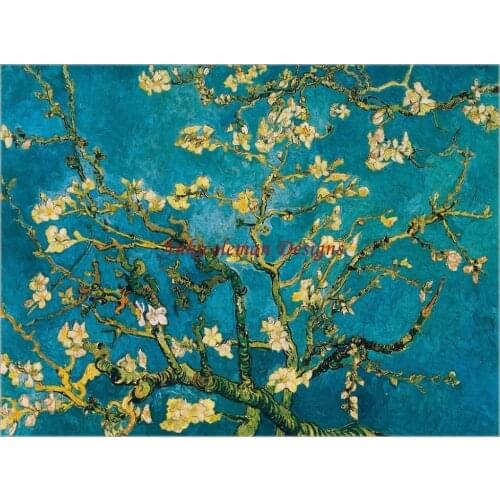 Embroidery Counted Cross Stitch Kits Needlework - Crafts 14 ct DMC color DIY Arts Handmade Decor - Almond branches in bloom