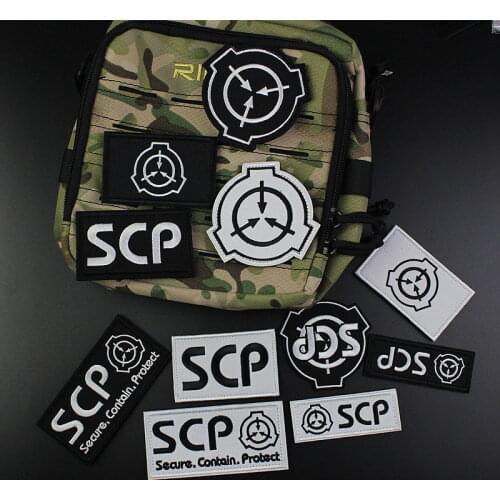 SCP Foundation Logo Embroidery Patch Organize Supernatural Biological Containment Procedures Secure Contain Protect Badge