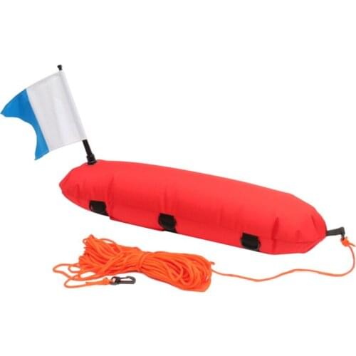 New-Inflatable Scuba Diving Spearfishing Signal Float Buoy Diving Diver Signal Float Buoy with Flag and 25M Rope