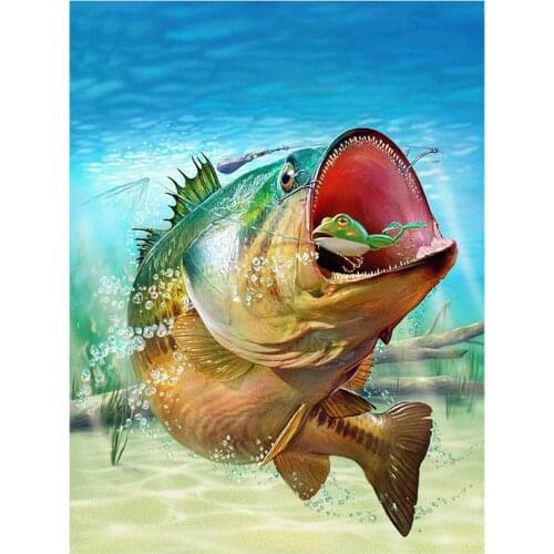 Full square diamond painting koi fish animals rhinestone embroidery picture beads mosaic sticker diamond art draw wall paper