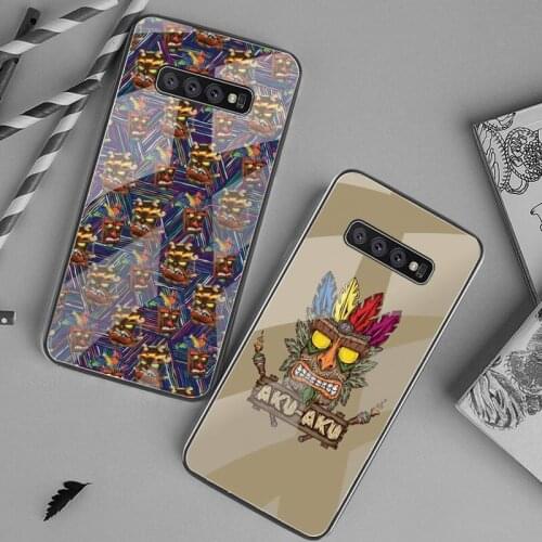 Crash Bandicoot Aku Aku Phone Case Tempered Glass For Samsung S20 Plus S7 S8 S9 S10 Plus Note 8 9 10 Plus