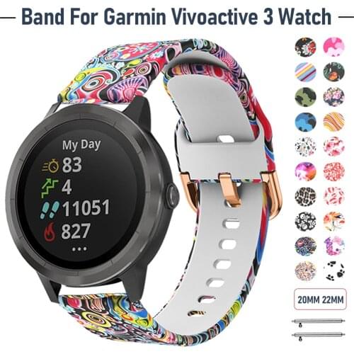 New Soft Silicone Strap for Garmin Vivoactive 3 Watch Watchband for Garmin Watch Sports Wrist Band Accessories 20/22mm Bracelet