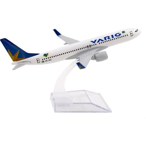 1/400 Scale Alloy Aircraft Boeing 737 VARIG 16cm Plane B737 Model Toys Decoration Children Kids Gift for Collection