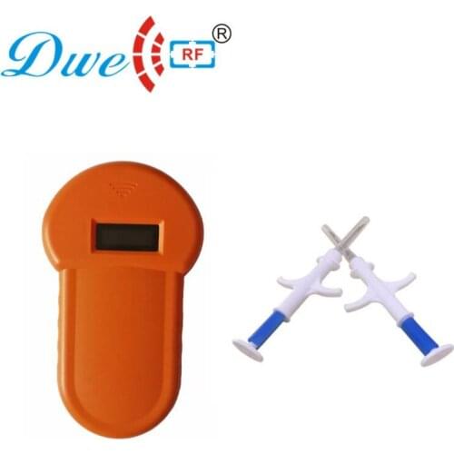 134.2khz fdx-b glass tag animal reader pet id microchip rfid handheld scanner with 2 2.12*12mm glass tag transponder free