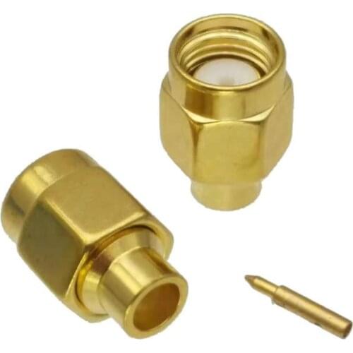 10PCS SMA male plug solder semi-rigid RG402 0.141" Cable RF Coaxial connector