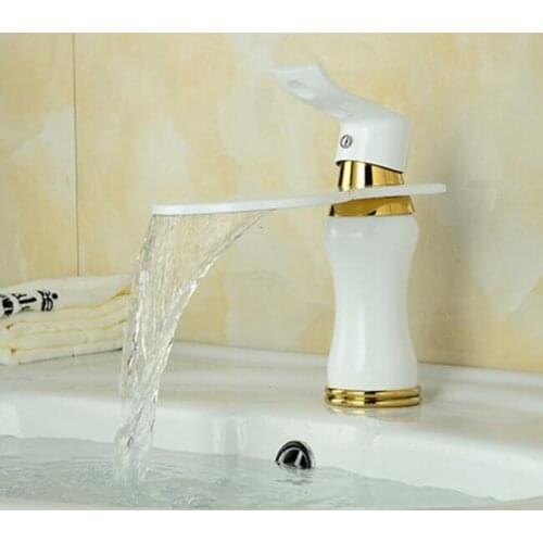 Vidric Waterfall bathroom faucet hot and cold water basin taps mixer washbasin single handle single hole faucets tap home suppli