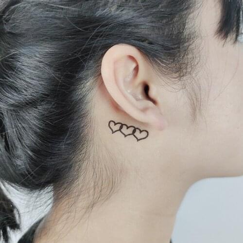 Waterproof Temporary Tattoo sticker on ear finger love bird stars streak henna tatto flash fake tatoo tatouage temporaire femme