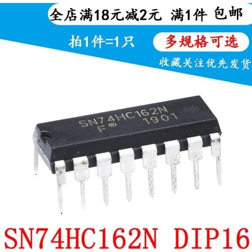 All new SN74HC162N 74HC162N direct insert DIP-16 synchronous 4-bit decade and binary counter 4PCS
