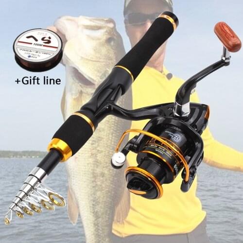 High Quality 1.65M spinning Fishing Rod Carbon Fish Spinning and 12BB spinning Fishing Reel carbon rod Free shipping