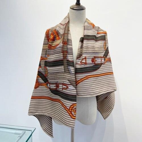 Belts Print Women Cashmere Blanket Scarf Shawl Cape Large Square Winter Pashmina Wraps Foulard 132*132cm