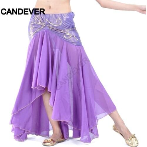 Belly Dance Bellydance Gypsy Spanish Flamenco Oriental Ethnic stage Costumes sequin fishtail skirt Women Ruffles India Bollywood
