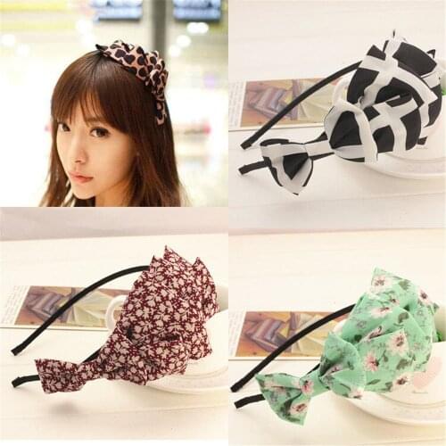 1pc Solid Colors Cute Bows Baby Girls Hairbands Kids Headbands Children Hair Hoop Boutique Tiara Headwear Hair Accessories