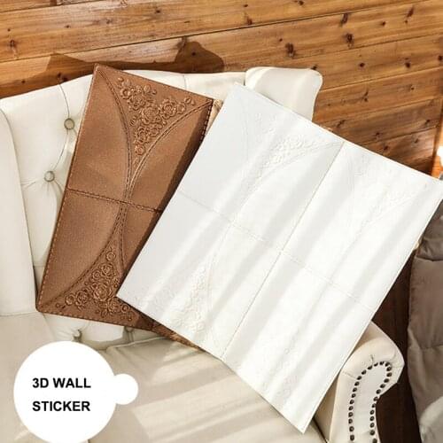 1pcs 70*70cm Wallpapers 3D DIY PE Foam Wall Stickers for TV background Living Room Self-adhesive Waterproof home Decoration