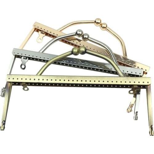 10pcs/lot Smooth Long Handle 20cm Metal Purse Frame Handle for Bag Sewing Craft Tailor Sewer