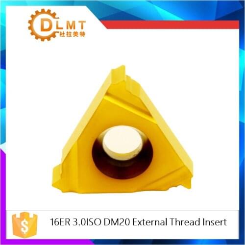 10pcs Thread Turning Tool Insert 16ER 0.5/1/1.50/2/2.5/3 ISO DM20 Lathe Insert CNC Lathe Thread Cutting Tool for Steel Processin