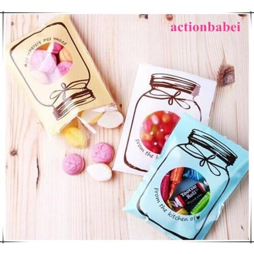 100 Pcs/lot 3 Color Candy Bags Wedding Party Favour Sweet Jelly Gift Choice Bottle Style Cello Cellophane Craft Bags