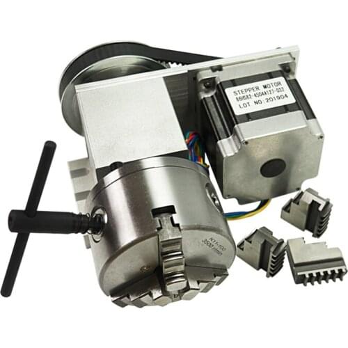 3 Jaws 4 Claws 100mm Chuck CNC 4th Axis CNC Dividing Head Rotary Axis Suit Mini CNC Milling Machine