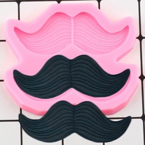 3D Beard Knot Fondant Mold Cupcake Topper Silicone Mould Cake Decorating Tools Wedding DIY Candy Resin Clay Chocolate Molds