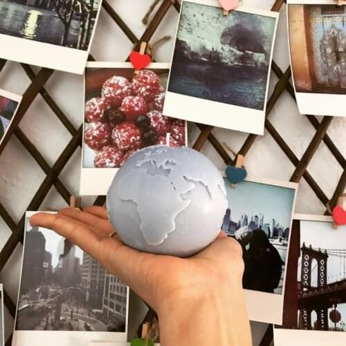 3D Globe Epoxy Resin Mold Candle Plaster Silicone Mould DIY Crafts Ornament Mold U90F