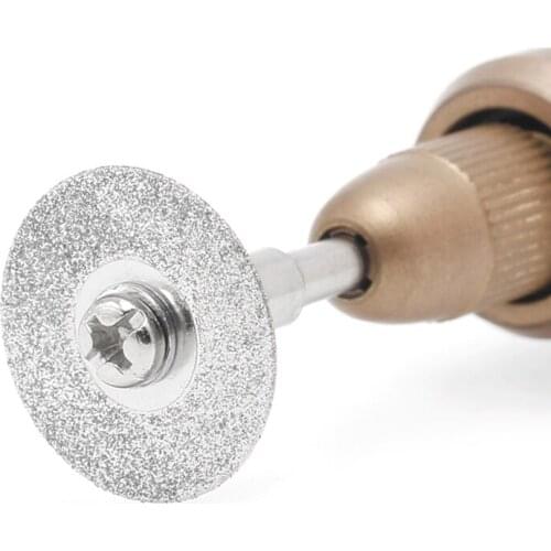 5pcs 50mm Diamonte Cutting Discs Drill Bit Shank For Rotary Tool Blade