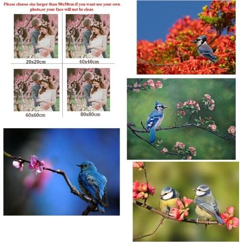 5D Diy Diamond Painting Animal Early Spring Blue Bird Square Diamond Round Diamond Full Diamond Cross Stitc Mosaic Home Decora