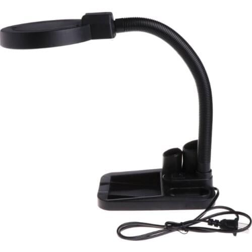 5X 10X Magnifier Magnifying Glass Desk Lamp Repair Tools With 40 LED Lighting