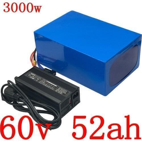 60V Battery 60V 30AH 35AH 40AH 45AH 50AH Electric Bicycle Lithium Battery Pack for 60V 1500W 2000W 3000W Electric Scooter Motor