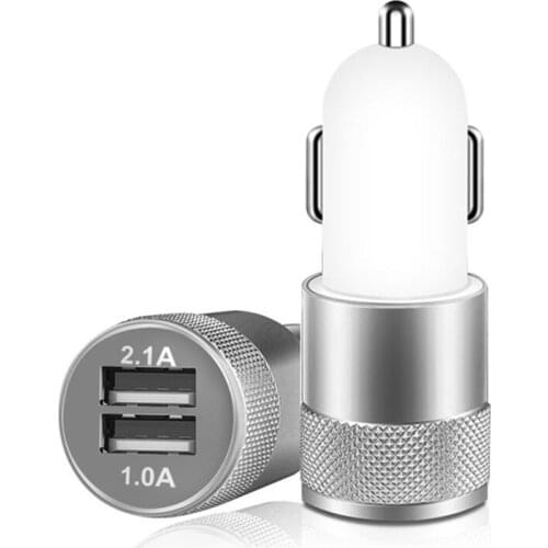 Mini Car Charger Dual-Port USB Car Charger Adapter Universal Phone Car Charger Rapid-Charge Adapter For Xiaomi Huawei IPhone