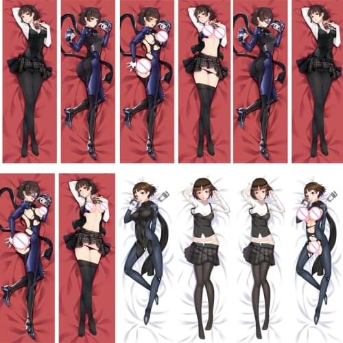 Coscase Japanese Anime Otaku Persona 5 Makoto Niijima Hugging Body Pillowcase Dakimakura Pillow Cover Case