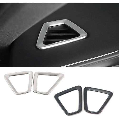 For Volvo XC60 2018-2020 Dashboard Side Air Conditioner AC Vent Outlet Frame Trim Stainless Steel Interior Mouldings Sticker