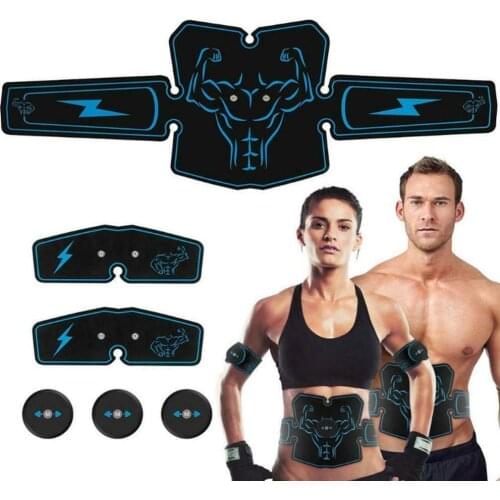 EMS Abdominal Toning Belt ABS Stimulator Muscle Toner Electrostimulation Fitness Massager Leg Arm Abdomen Muscular Exercise