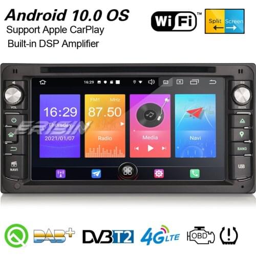 Erisin 2793 Android 10 Car Stereo DAB+DSP GPS Carplay OBD2 BT WiFi Navi For Toyota RAV4 Corolla Vios Prado Yaris Hiace Vitz RunX