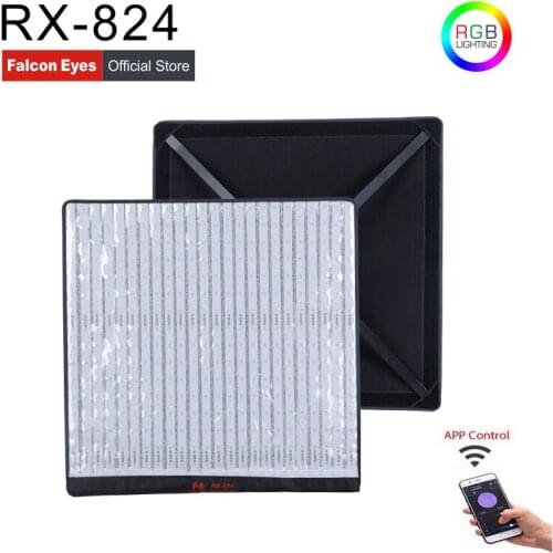 FalconEyes 150W RGB LED Video Fotografia Light Support APP Remote Control Portable 21 Scene Mode Continuous Lighting Lamp RX-824