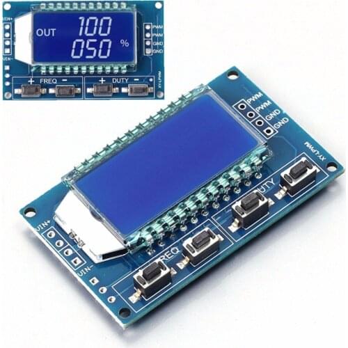 Signal Generator PWM Pulse Frequency Duty Cycle Adjustable Module LCD Display 1Hz-150Khz 3.3V-30V PWM Board Module