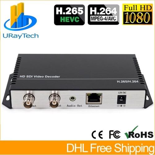 HD 3G SDI Decoder IP Streaming To HD-SDI 3G-SDI Video Audio Decoder H.265 H.264 HTTP RTSP RTMP UDP HLS To SDI Converter