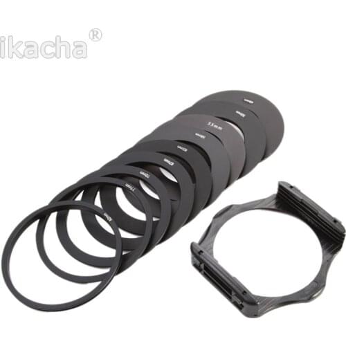 49 52 55 58 62 67 72 77 82mm Ring 9 Ring Adapter+Filter Holder set for Cokin P