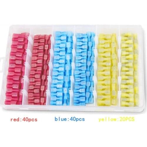 Nylon Spade Quick Disconnect Connectors Kit, Electrical Insulated Terminals, Male and Female Spade Wire Crimp Terminal Assortmen