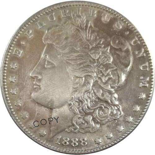 United States 1 Dollar Morgan Dollar 1888 o 1888 1888 s Plated Silver Copy Coins