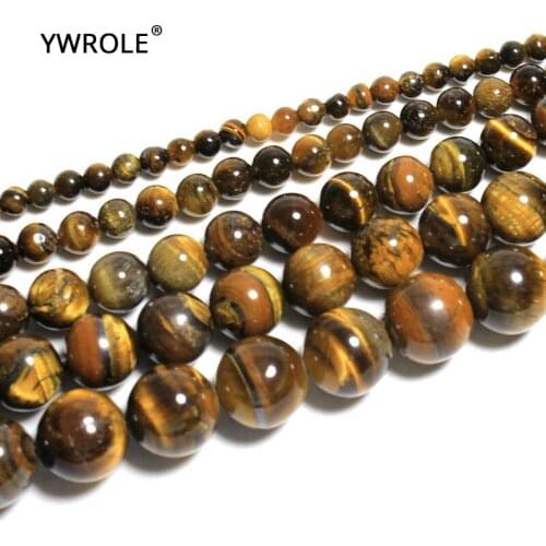 Natural Tiger Eye Round Loose Stone Beads For Jewelry Making Diy Bracelet Necklace 4/6/8/10/12 mm Strand 15'' Wholesale Lots