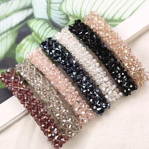 Fashion Jewelry Korean Elegant Hairpins Hairgrips Crystal Rhinestone Barrettes Hair Clips for Women Girls Hair Accessories